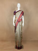 Pale Green Floral Designed Art Silk Saree - Diadem
