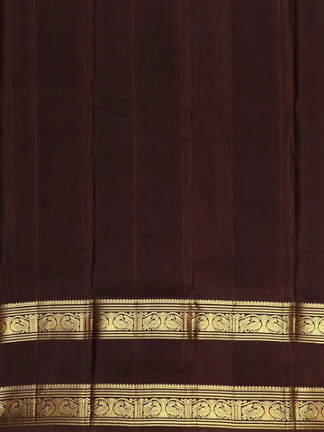 Red Peacock Woven Pure Kanchipuram Silk Saree - Diadem