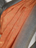 Orange Abstract Designed Semi Tussar Silk Saree