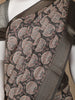 Dark Grey Floral Designed Chanderi Cotton Saree