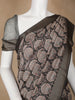 Dark Grey Floral Designed Chanderi Cotton Saree