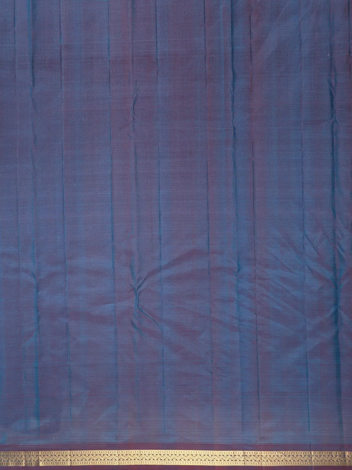 Blue Geometric Woven Pure Kanchipuram Silk Saree - Diadem