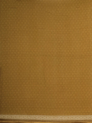 Mustard Green Floral Designed Cotton Saree - Diadem