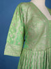 Parrot Green Banarasi Zari Woven Anarkali Gown with Net Dupatta
