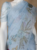 Light Blue Floral Designed Cotton Saree