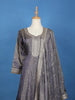 Smoky Lavender Sequins Embroidery Gown