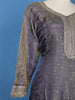 Smoky Lavender Sequins Embroidery Gown