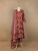 Red Abstract Designed Salwar Suit