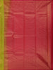 Olive Green Checked Woven Pure Kanchipuram Silk Saree - Diadem