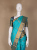Sky Blue Floral Butta woven Silk Saree - Diadem