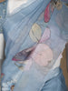 Blue Floral Designed Cotton Saree