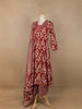 Red Abstract Designed Salwar Suit