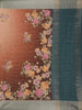 Brown Floral Designed Semi Tussar Silk Saree