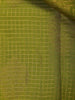 Olive Green Checked Woven Pure Kanchipuram Silk Saree - Diadem