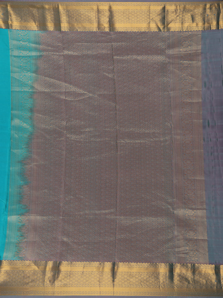 Sky Blue Floral Butta woven Silk Saree - Diadem