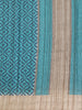 Sky Blue Abstract Designed Semi Tussar Silk Saree