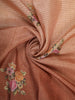 Brown Floral Designed Semi Tussar Silk Saree
