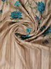 Sky Blue Abstract Designed Semi Tussar Silk Saree