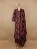 Red Floral Designed Cotton Salwar Suit - Diadem