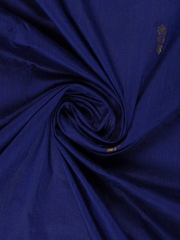 Dark Blue Floral Designed Cotton Saree - Diadem