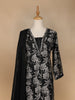 Black Floral Designed Salwar Suit