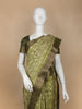 Green Abstract Designed Semi Tussar Silk Saree