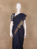 Dark Grey Solid Cotton Saree - Diadem