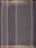 Dark Grey Solid Cotton Saree - Diadem