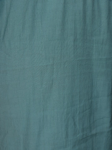 Aqua Green Solid Casual Cotton Kurti - Diadem