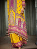 Yellow Floral Printed Synthetic Palazzo Salwar Suit