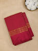 Maroon Stripes Woven Pure Kanchipuram Silk Saree - Diadem
