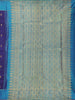 Blue Floral Woven Pure Kanchipuram Silk Saree - Diadem