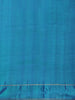 Blue Floral Woven Pure Kanchipuram Silk Saree - Diadem