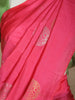Pink Floral Designed Art Silk Saree - Diadem