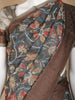 Light Brown Floral Designed Chanderi Cotton Saree