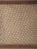 Light Brown Floral Designed Chanderi Cotton Saree