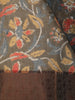 Light Brown Floral Designed Chanderi Cotton Saree