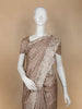 Light Brown Semi Tussar Silk Saree with Geometric Design