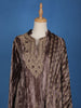Brown Abstract Designed Velvet Salwar Suit - Diadem