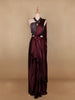Dark Red Embroidery Satin Ready To Wear Saree with Designer Blouse - Diadem