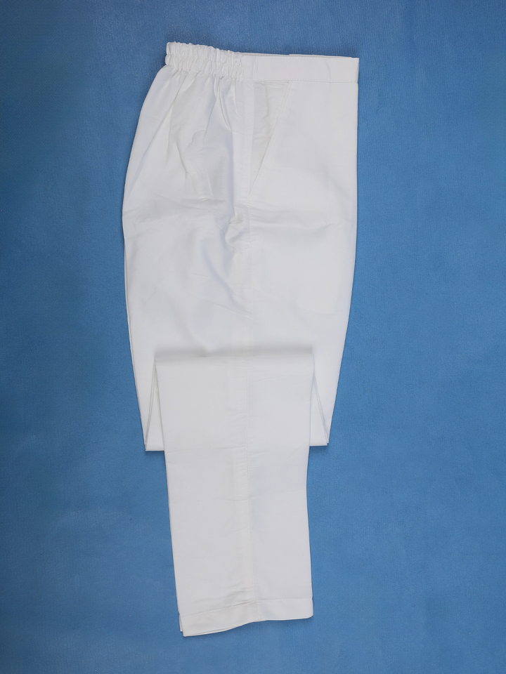 Cream Floral Embroidered Cotton Sherwani Suit - Diadem