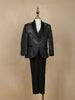 Navy Blue Coat Suit with Glitter Designs