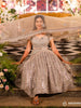 Champagne Beige Heavy Sequins and Mirror Embroidered Design Net Bridal Lehenga with Designer Dupatta