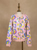 Light Pink Sequined Full-Sleeve Bomber Jacket