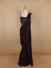 Dark Red Embroidery Crepe Ready To Wear Saree with Designer Blouse - Diadem