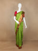 Parrot Green Abstract Design Art Silk Saree