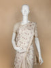 Ivory Floral Designed Semi Tussar Silk Saree - Diadem