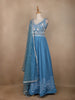 Blue Floral Embroidered Crepe Bridesmaids Lehenga