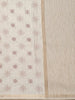 Ivory Floral Designed Semi Tussar Silk Saree - Diadem