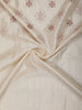 Ivory Floral Designed Semi Tussar Silk Saree - Diadem